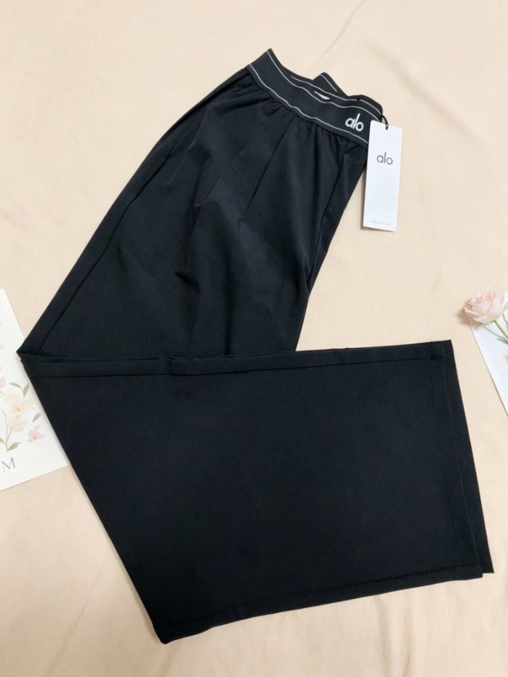 NWT👋ALO Yoga Suit Up Trouser Black Wide Leg🚀Regular 30" Inseam - Picture 8 of 12